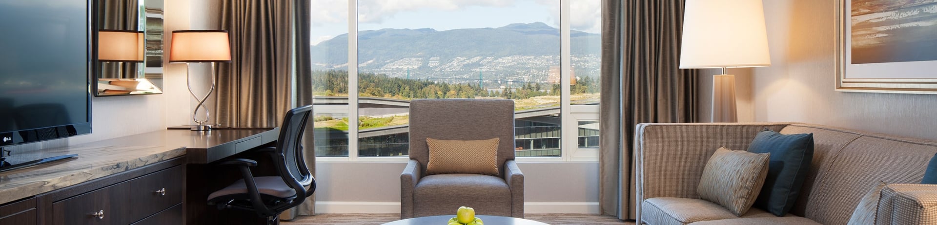 Parlour in a Harbour View Suite