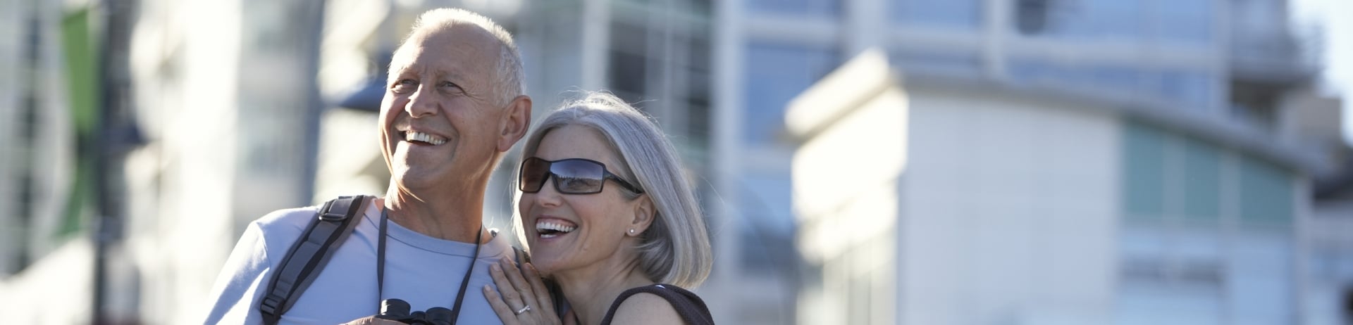 Couple enjoying the sights of Vancouver