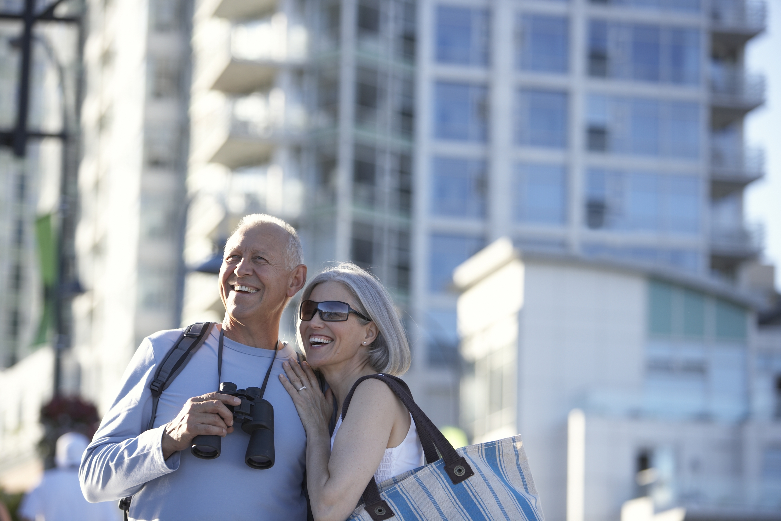 Couple enjoying the sights of Vancouver