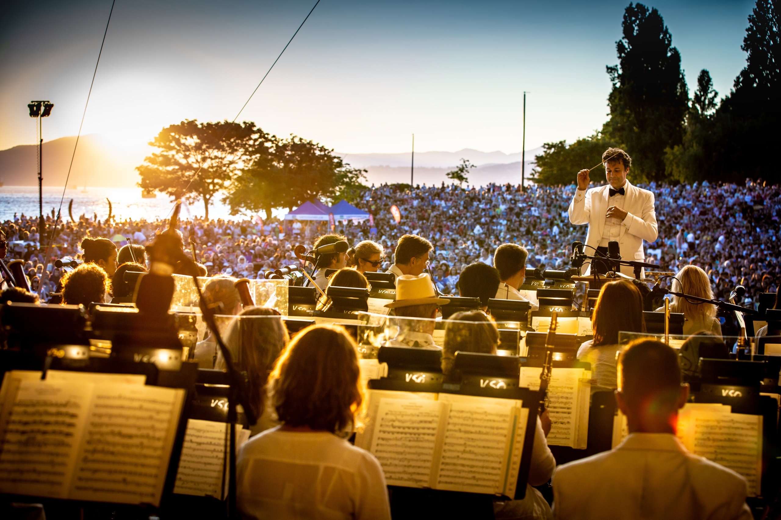 by BC Content Hub Symphony at Sunset POV: the stage overlooking sunset beach The Vancouver Board of Parks and Recreation, in partnership with Vancouver Symphony Orchestra (VSO)