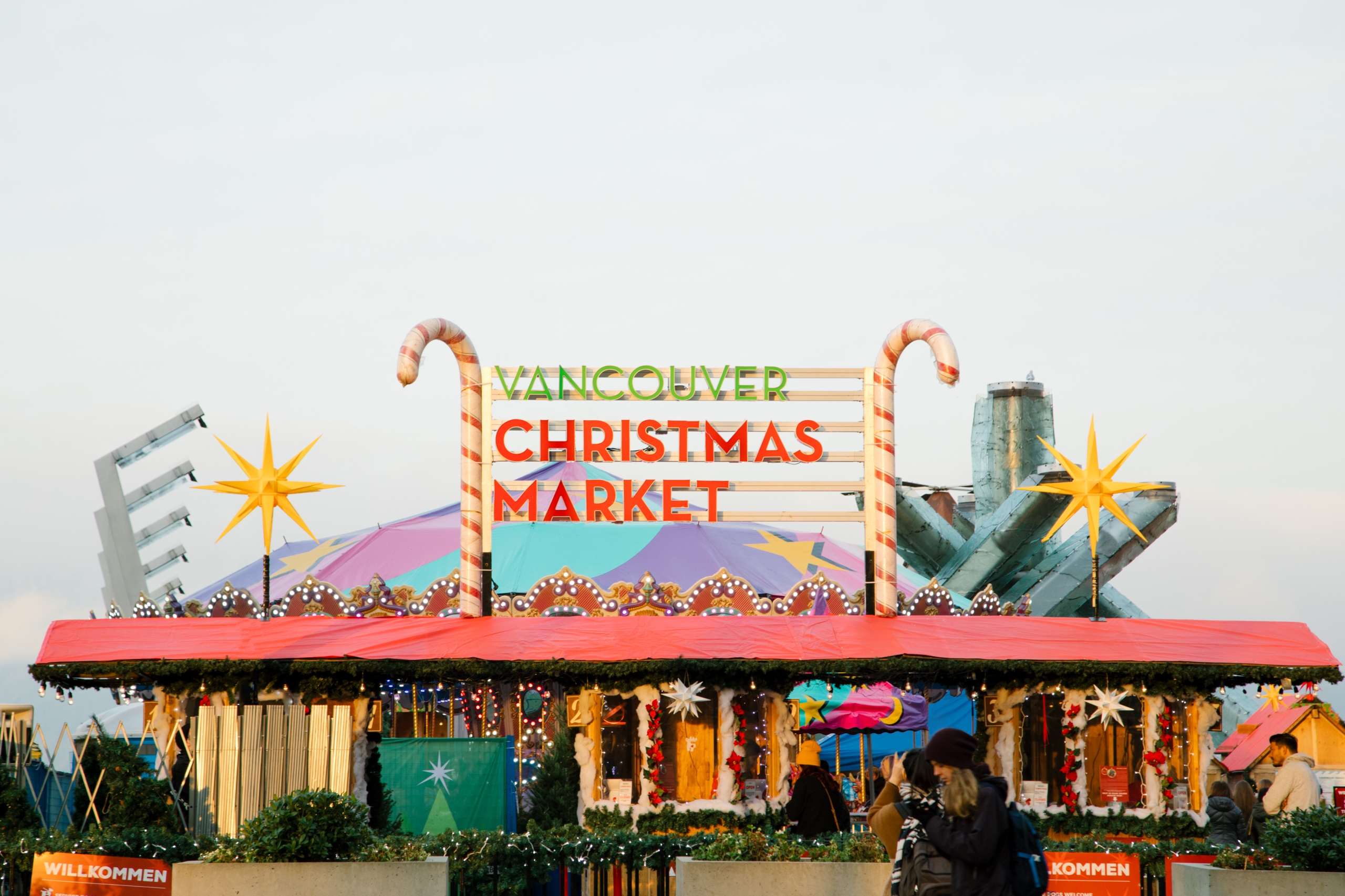 an image of the Vancouver Christmas Market entrance.