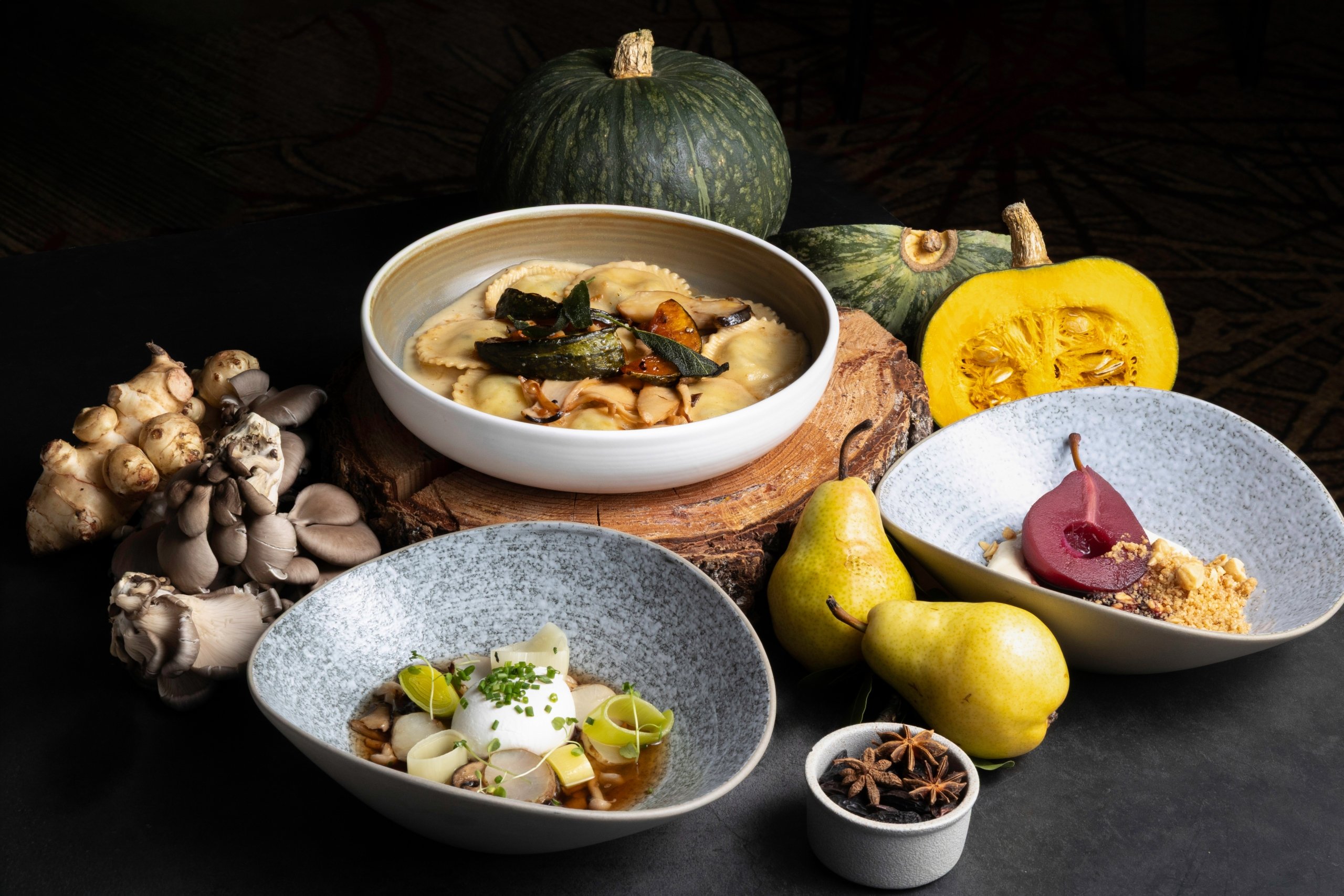A series of Province-to-Plate dishes on a dark background.