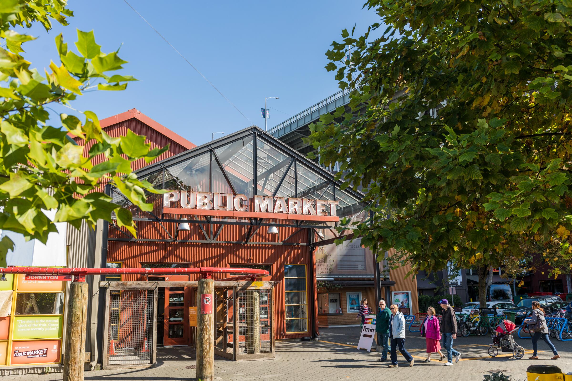 Exterior of the Public Market in Granville Island in Vancouver.