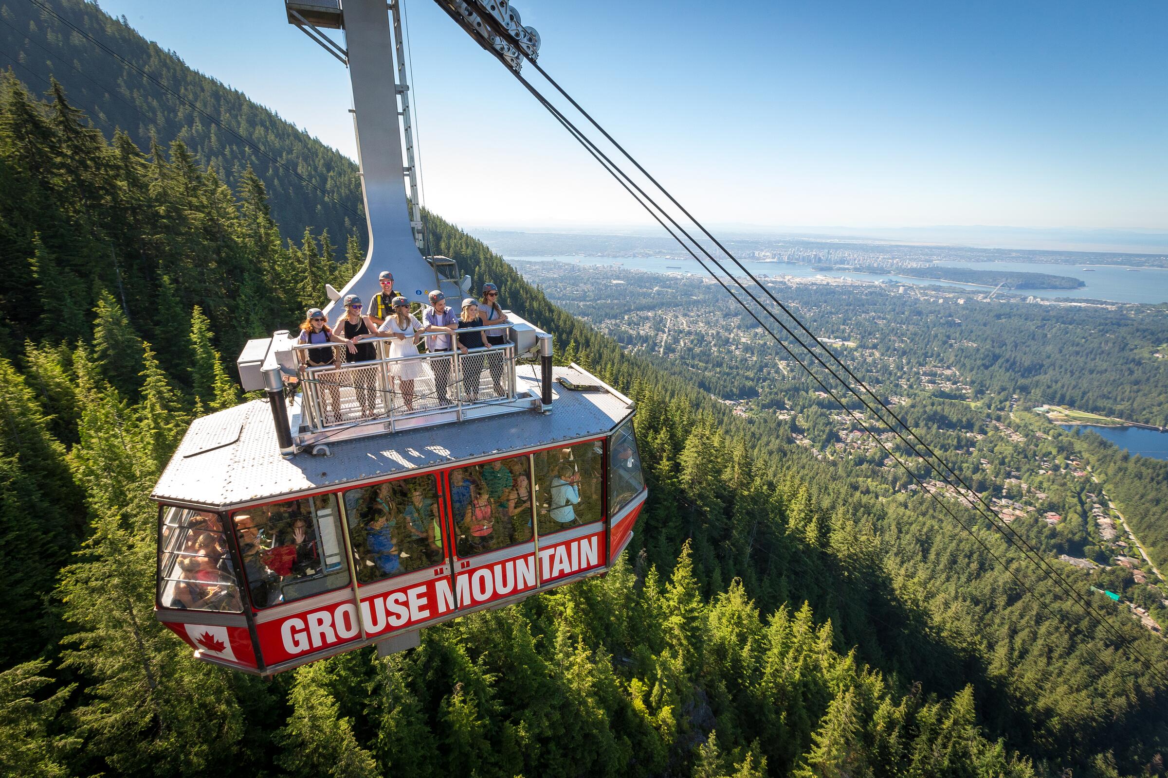 Skyride aerial tramway at Grouse Mountain