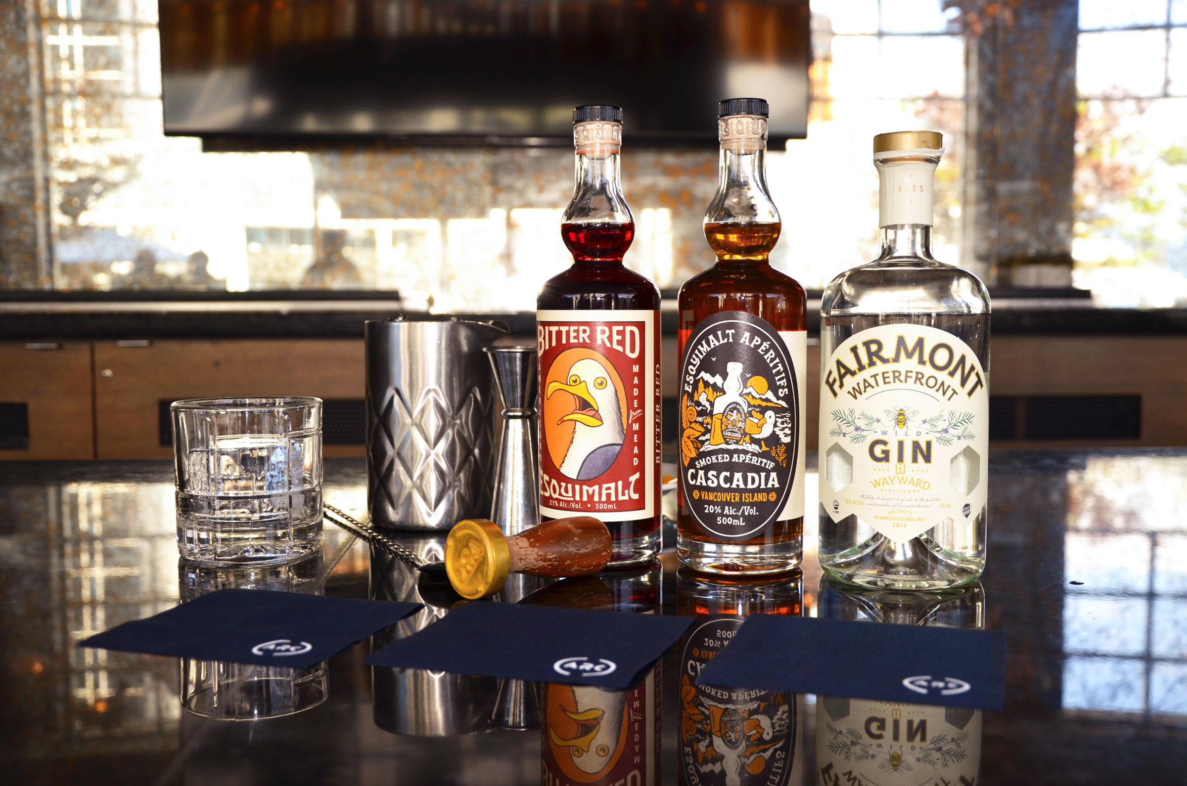 local BC spirits and ingredients for ARC's Signagture Negron-EH cocktail